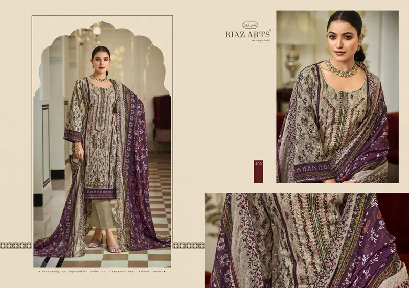 Bin Saeed Hit List By Riaz Arts Cotton Printed Dress Material Wholesale Online